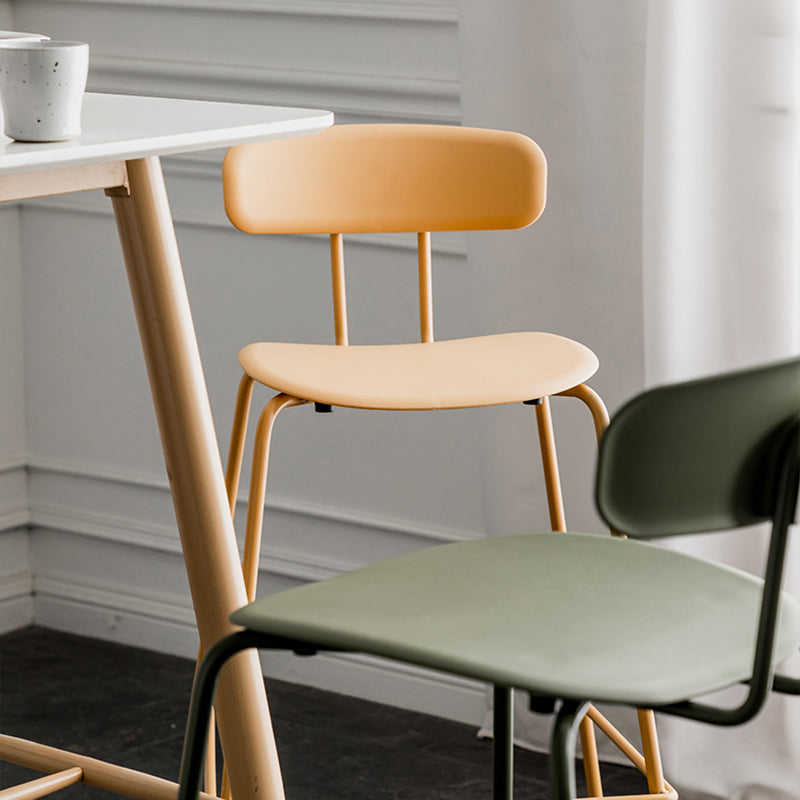 Scandinavian Milk Tea Shop Metal Bar Stool Matte Finish Footrest Stool Clearhalo 'Bar Furniture' 'Bar Stools' 'bar_stools' 'furn' 'furn_bar_stools' 'Furniture' 'furniture_bar_stools' 'Kitchen & Dining Furniture' 4940254
