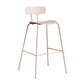 Scandinavian Milk Tea Shop Metal Bar Stool Matte Finish Footrest Stool Pink 1 Piece Clearhalo 'Bar Furniture' 'Bar Stools' 'bar_stools' 'furn' 'furn_bar_stools' 'Furniture' 'furniture_bar_stools' 'Kitchen & Dining Furniture' 4940257