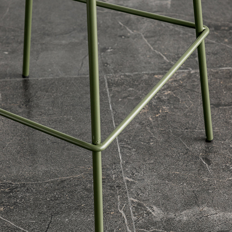 Scandinavian Milk Tea Shop Metal Bar Stool Matte Finish Footrest Stool Clearhalo 'Bar Furniture' 'Bar Stools' 'bar_stools' 'furn' 'furn_bar_stools' 'Furniture' 'furniture_bar_stools' 'Kitchen & Dining Furniture' 4940261