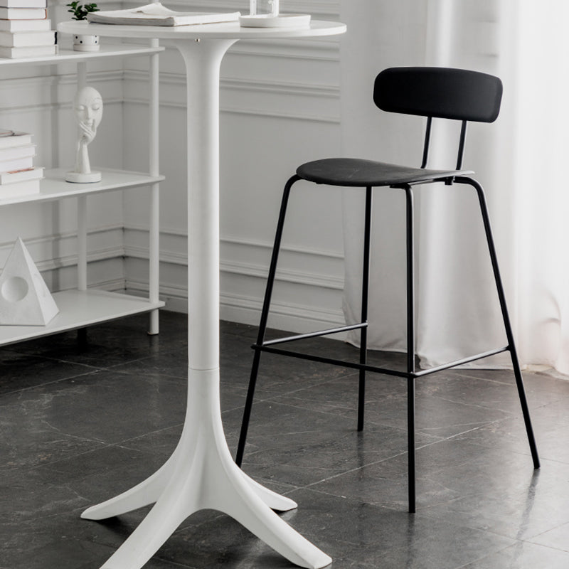 Scandinavian Milk Tea Shop Metal Bar Stool Matte Finish Footrest Stool Clearhalo 'Bar Furniture' 'Bar Stools' 'bar_stools' 'furn' 'furn_bar_stools' 'Furniture' 'furniture_bar_stools' 'Kitchen & Dining Furniture' 4940262
