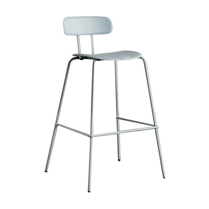 Scandinavian Milk Tea Shop Metal Bar Stool Matte Finish Footrest Stool Blue 1 Piece Clearhalo 'Bar Furniture' 'Bar Stools' 'bar_stools' 'furn' 'furn_bar_stools' 'Furniture' 'furniture_bar_stools' 'Kitchen & Dining Furniture' 4940263