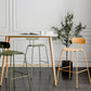 Scandinavian Milk Tea Shop Metal Bar Stool Matte Finish Footrest Stool Clearhalo 'Bar Furniture' 'Bar Stools' 'bar_stools' 'furn' 'furn_bar_stools' 'Furniture' 'furniture_bar_stools' 'Kitchen & Dining Furniture' 4940265