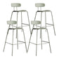 Scandinavian Milk Tea Shop Metal Bar Stool Matte Finish Footrest Stool Gray-Green 4 Piece Set Clearhalo 'Bar Furniture' 'Bar Stools' 'bar_stools' 'furn' 'furn_bar_stools' 'Furniture' 'furniture_bar_stools' 'Kitchen & Dining Furniture' 4940270