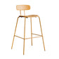 Scandinavian Milk Tea Shop Metal Bar Stool Matte Finish Footrest Stool Yellow 1 Piece Clearhalo 'Bar Furniture' 'Bar Stools' 'bar_stools' 'furn' 'furn_bar_stools' 'Furniture' 'furniture_bar_stools' 'Kitchen & Dining Furniture' 4940274