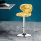 Modern Rotatable Backrest Counter Stool Steel Cashier Bar Stool with Cushion and Pedal Clearhalo 'Bar Furniture' 'Bar Stools' 'bar_stools' 'furn' 'furn_bar_stools' 'Furniture' 'furniture_bar_stools' 'Kitchen & Dining Furniture' 4940285