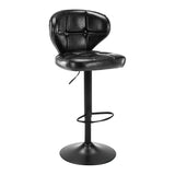 Modern Rotatable Backrest Counter Stool Steel Cashier Bar Stool with Cushion and Pedal Clearhalo 'Bar Furniture' 'Bar Stools' 'bar_stools' 'furn' 'furn_bar_stools' 'Furniture' 'furniture_bar_stools' 'Kitchen & Dining Furniture' 4940286