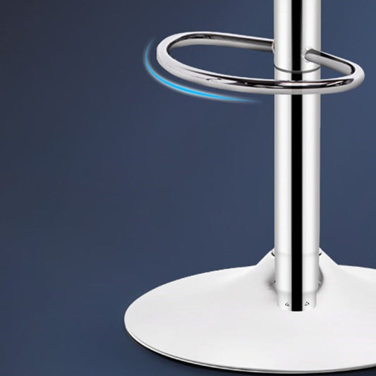 Modern Rotatable Backrest Counter Stool Steel Cashier Bar Stool with Cushion and Pedal Clearhalo 'Bar Furniture' 'Bar Stools' 'bar_stools' 'furn' 'furn_bar_stools' 'Furniture' 'furniture_bar_stools' 'Kitchen & Dining Furniture' 4940292