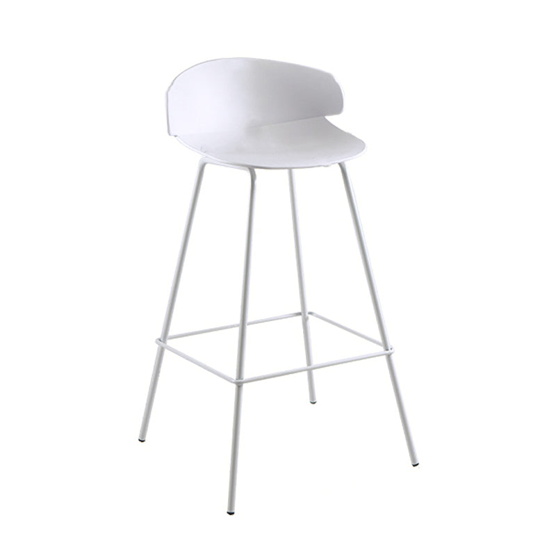 Scandinavian Matte Finish Metal Bar Stool Milk Tea Shop Footrest Stool White 1 Piece Clearhalo 'Bar Furniture' 'Bar Stools' 'bar_stools' 'furn' 'furn_bar_stools' 'Furniture' 'furniture_bar_stools' 'Kitchen & Dining Furniture' 4940320