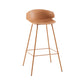 Scandinavian Matte Finish Metal Bar Stool Milk Tea Shop Footrest Stool Clearhalo 'Bar Furniture' 'Bar Stools' 'bar_stools' 'furn' 'furn_bar_stools' 'Furniture' 'furniture_bar_stools' 'Kitchen & Dining Furniture' 4940326