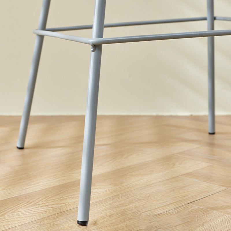Scandinavian Matte Finish Metal Bar Stool Milk Tea Shop Footrest Stool Clearhalo 'Bar Furniture' 'Bar Stools' 'bar_stools' 'furn' 'furn_bar_stools' 'Furniture' 'furniture_bar_stools' 'Kitchen & Dining Furniture' 4940331