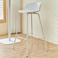 Scandinavian Matte Finish Metal Bar Stool Milk Tea Shop Footrest Stool Clearhalo 'Bar Furniture' 'Bar Stools' 'bar_stools' 'furn' 'furn_bar_stools' 'Furniture' 'furniture_bar_stools' 'Kitchen & Dining Furniture' 4940333