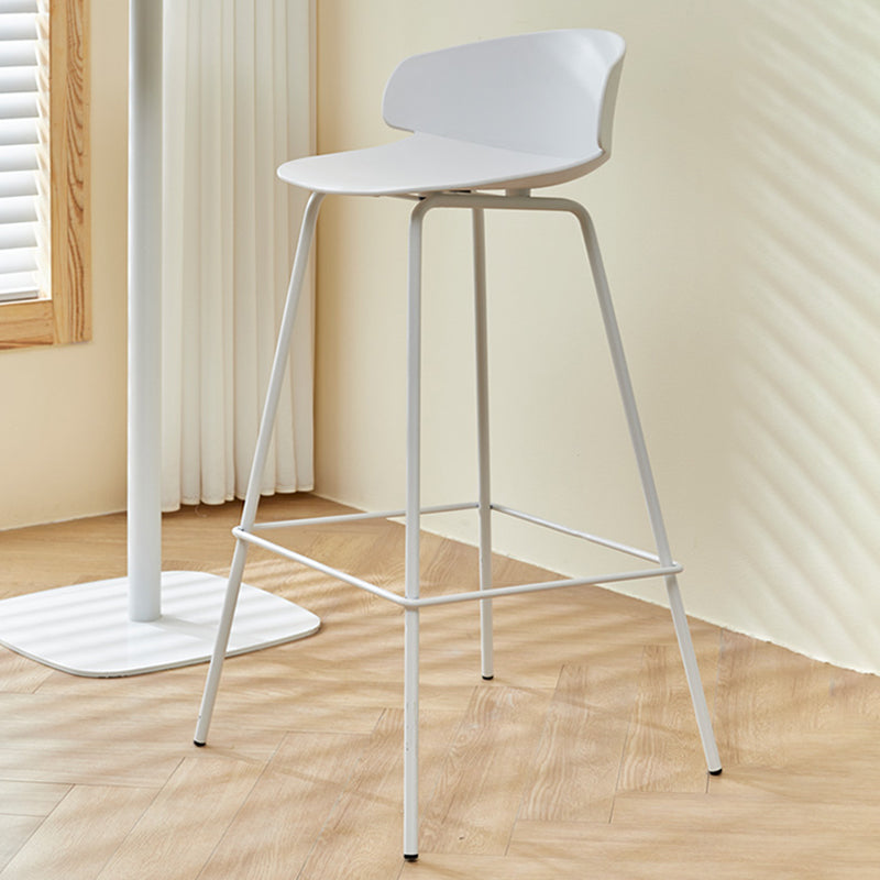 Scandinavian Matte Finish Metal Bar Stool Milk Tea Shop Footrest Stool Clearhalo 'Bar Furniture' 'Bar Stools' 'bar_stools' 'furn' 'furn_bar_stools' 'Furniture' 'furniture_bar_stools' 'Kitchen & Dining Furniture' 4940333