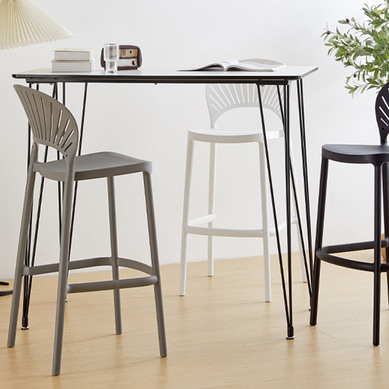 Scandinavian Home Stackable Stool Matte Finish Plastic Barstool Clearhalo 'Bar Furniture' 'Bar Stools' 'bar_stools' 'furn' 'furn_bar_stools' 'Furniture' 'furniture_bar_stools' 'Kitchen & Dining Furniture' 4940341