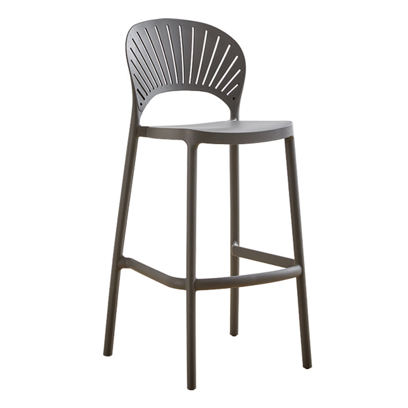 Scandinavian Home Stackable Stool Matte Finish Plastic Barstool Clearhalo 'Bar Furniture' 'Bar Stools' 'bar_stools' 'furn' 'furn_bar_stools' 'Furniture' 'furniture_bar_stools' 'Kitchen & Dining Furniture' 4940347