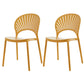 Scandinavian Home Stackable Stool Matte Finish Plastic Barstool Ginger 2 Piece Set Short Stool(18"H) Clearhalo 'Bar Furniture' 'Bar Stools' 'bar_stools' 'furn' 'furn_bar_stools' 'Furniture' 'furniture_bar_stools' 'Kitchen & Dining Furniture' 4940349
