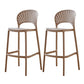 Scandinavian Home Stackable Stool Matte Finish Plastic Barstool Pink 2 Piece Set Counter Stool(26"H) Clearhalo 'Bar Furniture' 'Bar Stools' 'bar_stools' 'furn' 'furn_bar_stools' 'Furniture' 'furniture_bar_stools' 'Kitchen & Dining Furniture' 4940358
