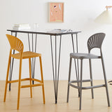 Scandinavian Home Stackable Stool Matte Finish Plastic Barstool Clearhalo 'Bar Furniture' 'Bar Stools' 'bar_stools' 'furn' 'furn_bar_stools' 'Furniture' 'furniture_bar_stools' 'Kitchen & Dining Furniture' 4940359