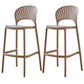 Scandinavian Home Stackable Stool Matte Finish Plastic Barstool Pink 2 Piece Set Bar Stool(30"H) Clearhalo 'Bar Furniture' 'Bar Stools' 'bar_stools' 'furn' 'furn_bar_stools' 'Furniture' 'furniture_bar_stools' 'Kitchen & Dining Furniture' 4940367