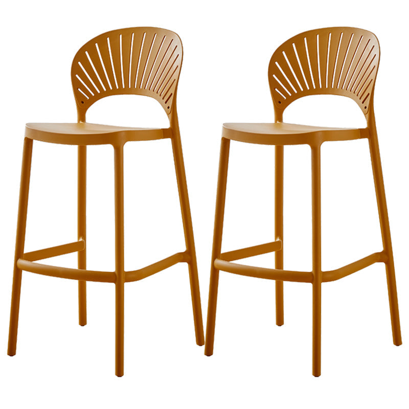Scandinavian Home Stackable Stool Matte Finish Plastic Barstool Ginger 2 Piece Set Bar Stool(30"H) Clearhalo 'Bar Furniture' 'Bar Stools' 'bar_stools' 'furn' 'furn_bar_stools' 'Furniture' 'furniture_bar_stools' 'Kitchen & Dining Furniture' 4940369