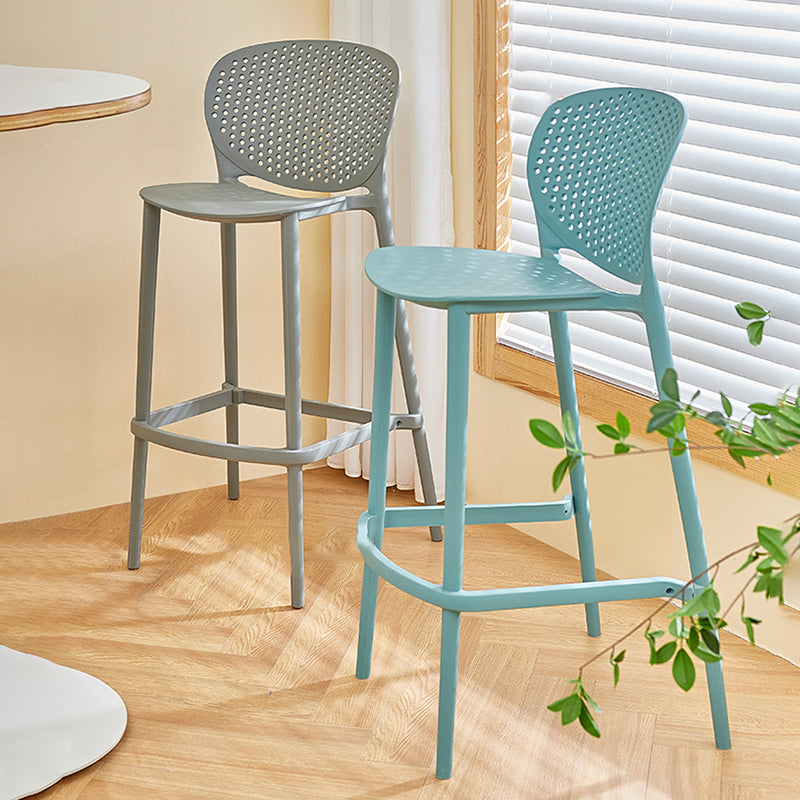 Scandinavian Matte Finish Milk Tea Shop Stool Plastic Footrest Barstool Clearhalo 'Bar Furniture' 'Bar Stools' 'bar_stools' 'furn' 'furn_bar_stools' 'Furniture' 'furniture_bar_stools' 'Kitchen & Dining Furniture' 4940492