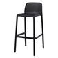 Scandinavian Matte Finish Milk Tea Shop Stool Plastic Footrest Barstool Black 1 Piece Bar Stool(30"H) Clearhalo 'Bar Furniture' 'Bar Stools' 'bar_stools' 'furn' 'furn_bar_stools' 'Furniture' 'furniture_bar_stools' 'Kitchen & Dining Furniture' 4940497