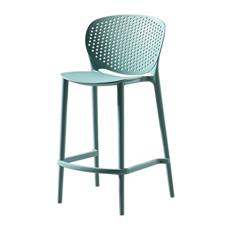 Scandinavian Matte Finish Milk Tea Shop Stool Plastic Footrest Barstool Clearhalo 'Bar Furniture' 'Bar Stools' 'bar_stools' 'furn' 'furn_bar_stools' 'Furniture' 'furniture_bar_stools' 'Kitchen & Dining Furniture' 4940498