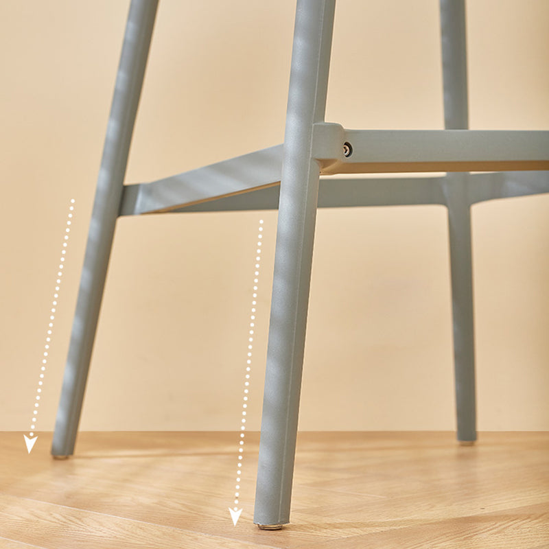 Scandinavian Matte Finish Milk Tea Shop Stool Plastic Footrest Barstool Clearhalo 'Bar Furniture' 'Bar Stools' 'bar_stools' 'furn' 'furn_bar_stools' 'Furniture' 'furniture_bar_stools' 'Kitchen & Dining Furniture' 4940503