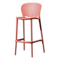 Scandinavian Matte Finish Milk Tea Shop Stool Plastic Footrest Barstool Red 1 Piece Bar Stool(30"H) Clearhalo 'Bar Furniture' 'Bar Stools' 'bar_stools' 'furn' 'furn_bar_stools' 'Furniture' 'furniture_bar_stools' 'Kitchen & Dining Furniture' 4940505
