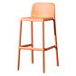 Scandinavian Matte Finish Milk Tea Shop Stool Plastic Footrest Barstool Orange 1 Piece Bar Stool(30"H) Clearhalo 'Bar Furniture' 'Bar Stools' 'bar_stools' 'furn' 'furn_bar_stools' 'Furniture' 'furniture_bar_stools' 'Kitchen & Dining Furniture' 4940507