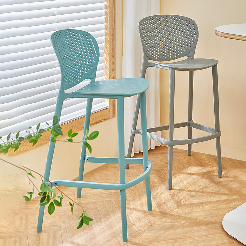 Scandinavian Matte Finish Milk Tea Shop Stool Plastic Footrest Barstool Clearhalo 'Bar Furniture' 'Bar Stools' 'bar_stools' 'furn' 'furn_bar_stools' 'Furniture' 'furniture_bar_stools' 'Kitchen & Dining Furniture' 4940510