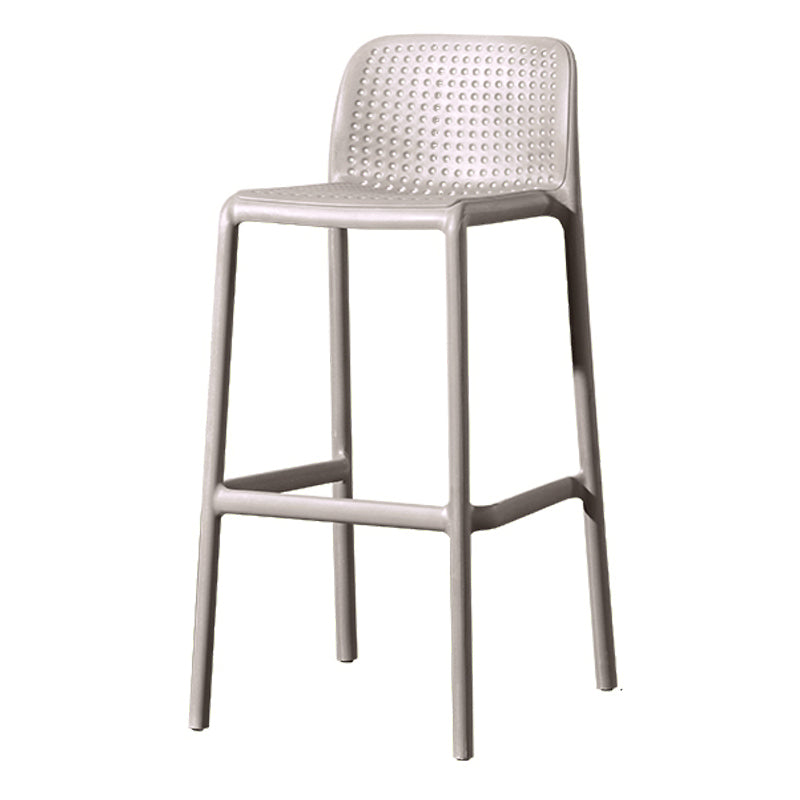 Scandinavian Matte Finish Milk Tea Shop Stool Plastic Footrest Barstool Silver Gray 1 Piece Bar Stool(30"H) Clearhalo 'Bar Furniture' 'Bar Stools' 'bar_stools' 'furn' 'furn_bar_stools' 'Furniture' 'furniture_bar_stools' 'Kitchen & Dining Furniture' 4940513