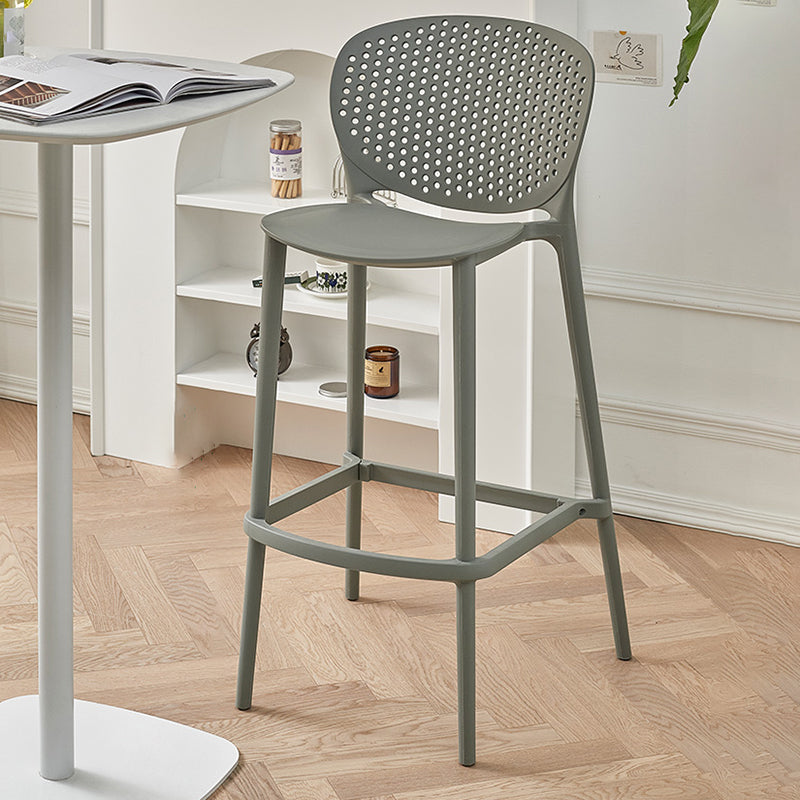 Scandinavian Matte Finish Milk Tea Shop Stool Plastic Footrest Barstool Clearhalo 'Bar Furniture' 'Bar Stools' 'bar_stools' 'furn' 'furn_bar_stools' 'Furniture' 'furniture_bar_stools' 'Kitchen & Dining Furniture' 4940514