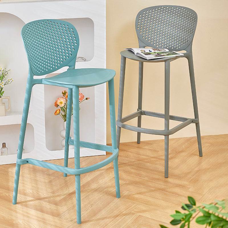 Scandinavian Matte Finish Milk Tea Shop Stool Plastic Footrest Barstool Clearhalo 'Bar Furniture' 'Bar Stools' 'bar_stools' 'furn' 'furn_bar_stools' 'Furniture' 'furniture_bar_stools' 'Kitchen & Dining Furniture' 4940516