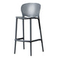 Scandinavian Matte Finish Milk Tea Shop Stool Plastic Footrest Barstool Black-Gray 1 Piece Bar Stool(30"H) Clearhalo 'Bar Furniture' 'Bar Stools' 'bar_stools' 'furn' 'furn_bar_stools' 'Furniture' 'furniture_bar_stools' 'Kitchen & Dining Furniture' 4940517