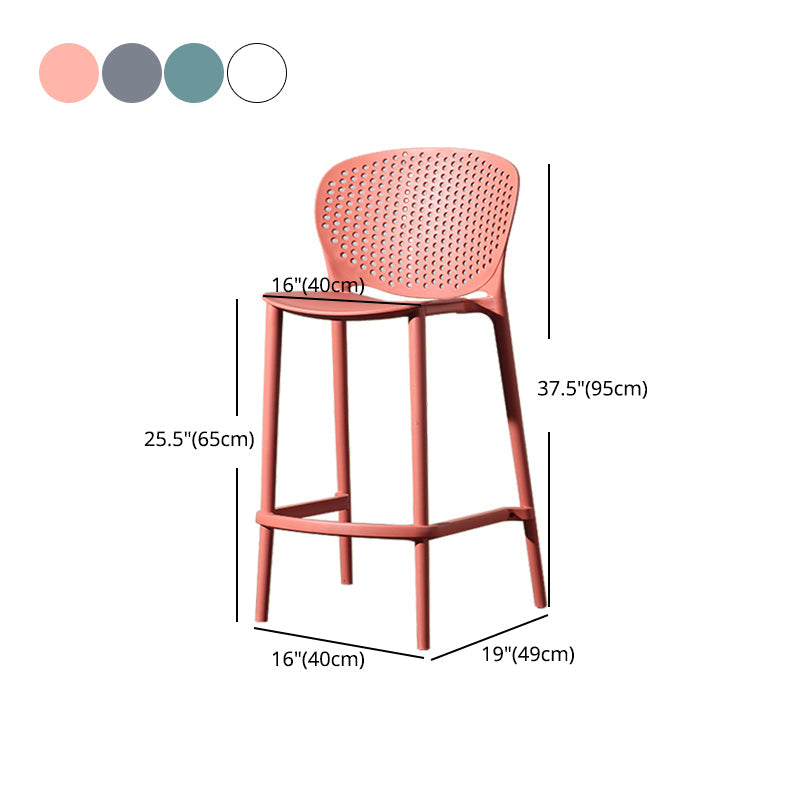 Scandinavian Matte Finish Milk Tea Shop Stool Plastic Footrest Barstool Clearhalo 'Bar Furniture' 'Bar Stools' 'bar_stools' 'furn' 'furn_bar_stools' 'Furniture' 'furniture_bar_stools' 'Kitchen & Dining Furniture' 4940518