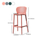 Scandinavian Matte Finish Milk Tea Shop Stool Plastic Footrest Barstool Clearhalo 'Bar Furniture' 'Bar Stools' 'bar_stools' 'furn' 'furn_bar_stools' 'Furniture' 'furniture_bar_stools' 'Kitchen & Dining Furniture' 4940519