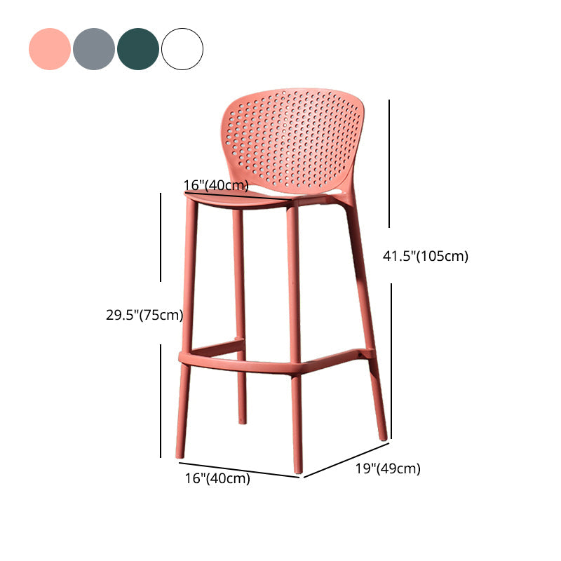 Scandinavian Matte Finish Milk Tea Shop Stool Plastic Footrest Barstool Clearhalo 'Bar Furniture' 'Bar Stools' 'bar_stools' 'furn' 'furn_bar_stools' 'Furniture' 'furniture_bar_stools' 'Kitchen & Dining Furniture' 4940519