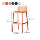Scandinavian Matte Finish Milk Tea Shop Stool Plastic Footrest Barstool Clearhalo 'Bar Furniture' 'Bar Stools' 'bar_stools' 'furn' 'furn_bar_stools' 'Furniture' 'furniture_bar_stools' 'Kitchen & Dining Furniture' 4940520