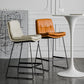 Scandinavian Low Back Home Stool Matte Finish Upholstered Barstool Clearhalo 'Bar Furniture' 'Bar Stools' 'bar_stools' 'furn' 'furn_bar_stools' 'Furniture' 'furniture_bar_stools' 'Kitchen & Dining Furniture' 4940594