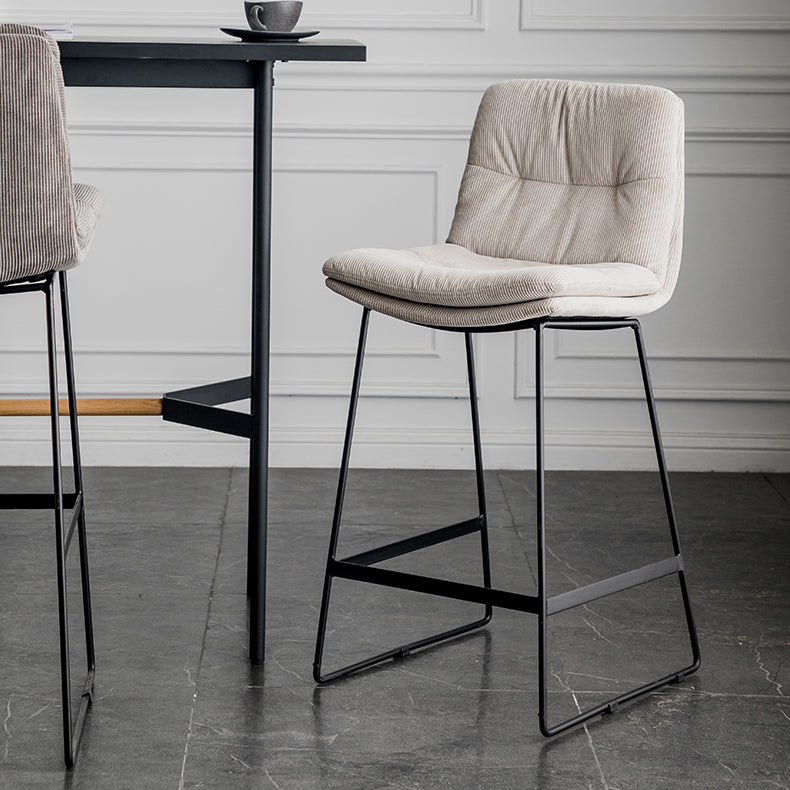 Scandinavian Low Back Home Stool Matte Finish Upholstered Barstool Clearhalo 'Bar Furniture' 'Bar Stools' 'bar_stools' 'furn' 'furn_bar_stools' 'Furniture' 'furniture_bar_stools' 'Kitchen & Dining Furniture' 4940596