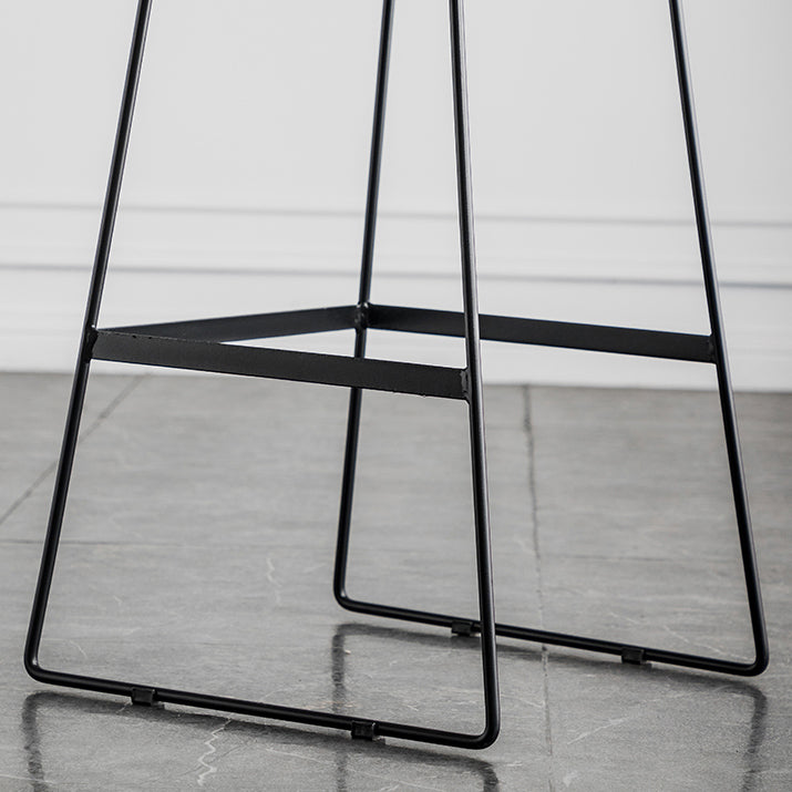 Scandinavian Low Back Home Stool Matte Finish Upholstered Barstool Clearhalo 'Bar Furniture' 'Bar Stools' 'bar_stools' 'furn' 'furn_bar_stools' 'Furniture' 'furniture_bar_stools' 'Kitchen & Dining Furniture' 4940606