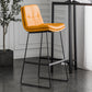Scandinavian Low Back Home Stool Matte Finish Upholstered Barstool Clearhalo 'Bar Furniture' 'Bar Stools' 'bar_stools' 'furn' 'furn_bar_stools' 'Furniture' 'furniture_bar_stools' 'Kitchen & Dining Furniture' 4940609