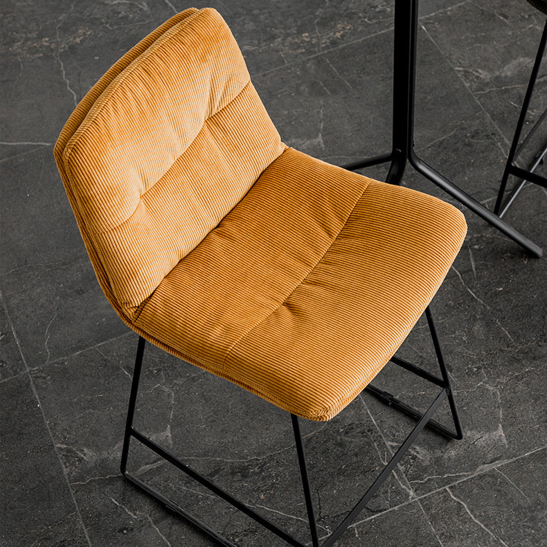 Scandinavian Low Back Home Stool Matte Finish Upholstered Barstool Clearhalo 'Bar Furniture' 'Bar Stools' 'bar_stools' 'furn' 'furn_bar_stools' 'Furniture' 'furniture_bar_stools' 'Kitchen & Dining Furniture' 4940612