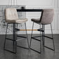 Scandinavian Low Back Home Stool Matte Finish Upholstered Barstool Clearhalo 'Bar Furniture' 'Bar Stools' 'bar_stools' 'furn' 'furn_bar_stools' 'Furniture' 'furniture_bar_stools' 'Kitchen & Dining Furniture' 4940614