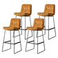 Scandinavian Low Back Home Stool Matte Finish Upholstered Barstool Ginger 4 Piece Set Bar Stool(30"H) Clearhalo 'Bar Furniture' 'Bar Stools' 'bar_stools' 'furn' 'furn_bar_stools' 'Furniture' 'furniture_bar_stools' 'Kitchen & Dining Furniture' 4940640
