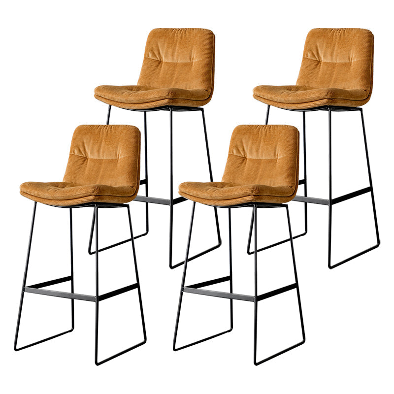 Scandinavian Low Back Home Stool Matte Finish Upholstered Barstool Ginger 4 Piece Set Bar Stool(30"H) Clearhalo 'Bar Furniture' 'Bar Stools' 'bar_stools' 'furn' 'furn_bar_stools' 'Furniture' 'furniture_bar_stools' 'Kitchen & Dining Furniture' 4940640