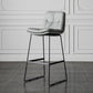 Scandinavian Low Back Home Stool Matte Finish Upholstered Barstool Light Gray 1 Piece Bar Stool(30"H) Clearhalo 'Bar Furniture' 'Bar Stools' 'bar_stools' 'furn' 'furn_bar_stools' 'Furniture' 'furniture_bar_stools' 'Kitchen & Dining Furniture' 4940641