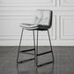 Scandinavian Low Back Home Stool Matte Finish Upholstered Barstool Light Gray 1 Piece Counter Stool(26"H) Clearhalo 'Bar Furniture' 'Bar Stools' 'bar_stools' 'furn' 'furn_bar_stools' 'Furniture' 'furniture_bar_stools' 'Kitchen & Dining Furniture' 4940647