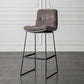 Scandinavian Low Back Home Stool Matte Finish Upholstered Barstool Grey 1 Piece Bar Stool(30"H) Clearhalo 'Bar Furniture' 'Bar Stools' 'bar_stools' 'furn' 'furn_bar_stools' 'Furniture' 'furniture_bar_stools' 'Kitchen & Dining Furniture' 4940668