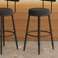 Industrial Backrest Counter Stool Iron Cafe Bar Stool with Pedal and Velvet Cushion Clearhalo 'Bar Furniture' 'Bar Stools' 'bar_stools' 'furn' 'furn_bar_stools' 'Furniture' 'furniture_bar_stools' 'Kitchen & Dining Furniture' 4940692
